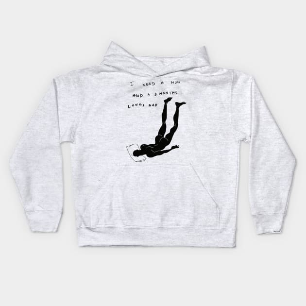 Edgy slogan that boosts your self confidence Kids Hoodie by RockPaperScissors